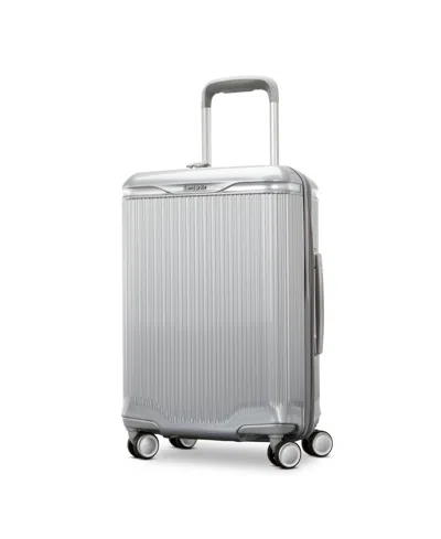 Samsonite Silhouette 18 21" Carry-on Expandable Hardside Spinner In Metallic Silver