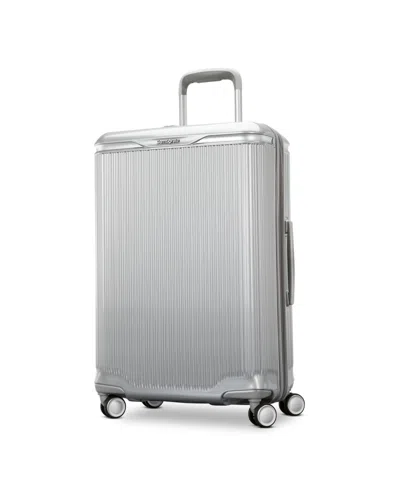 Samsonite Silhouette 18 25" Medium Expandable Hardside Spinner In Metallic Silver