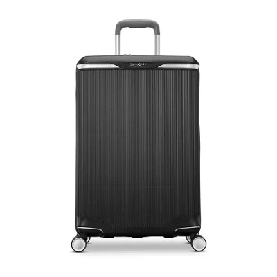 Samsonite Silhouette 18 25 Inch Hardside Expandable Checked Spinner Luggage In Black