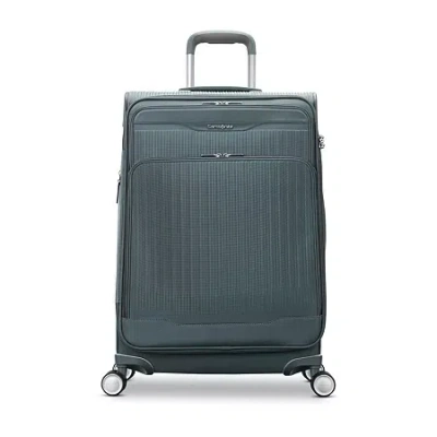 Samsonite Silhouette 18 25 Inch Softside Expandable Checked Spinner Luggage In Green