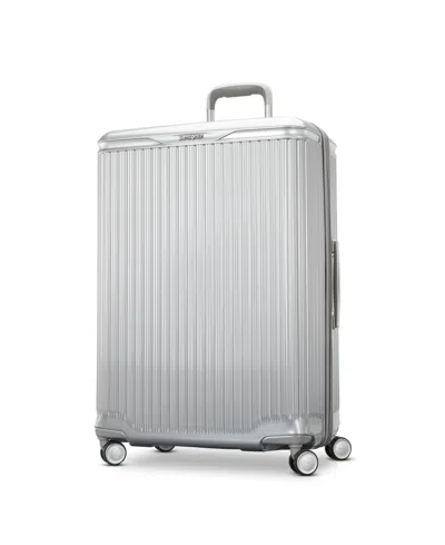 Samsonite Silhouette 18 28" Large Expandable Hardside Spinner In Metallic Silver