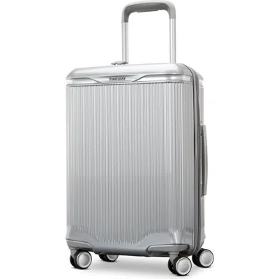 Samsonite Silhouette 18 Hardside Expandable 21" Carry On Spinner In Silver