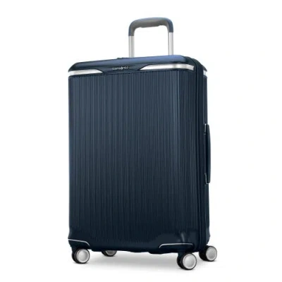 Samsonite Silhouette 18 Hardside Expandable 25" Checked Spinner In Blue