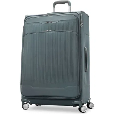 Samsonite Silhouette 18 Softside Expandable 30" Checked Spinner In Blue
