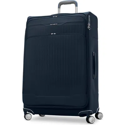 Samsonite Silhouette 18 Softside Expandable 30" Checked Spinner In Blue