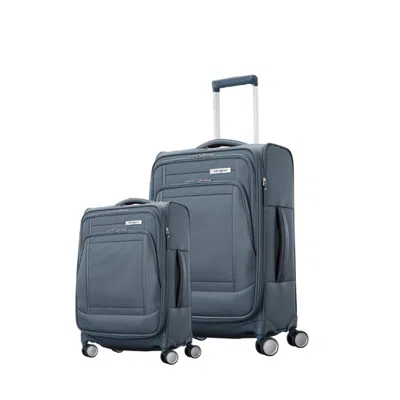 Samsonite Uplift 2-piece Set (carry-on/checked-medium) Lightweight Softside Expandable Luggage In Blue