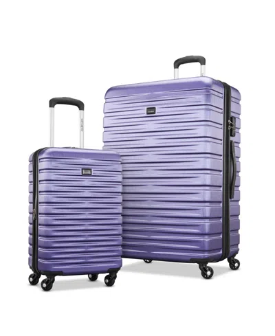 Samsonite Uptempo X Hardside 2 Piece Carry-on And Large Spinner Set In Dark Lavender
