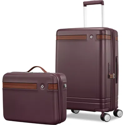Samsonite Virtuosa Train Case & Carry On 2-piece Set In Burgundy