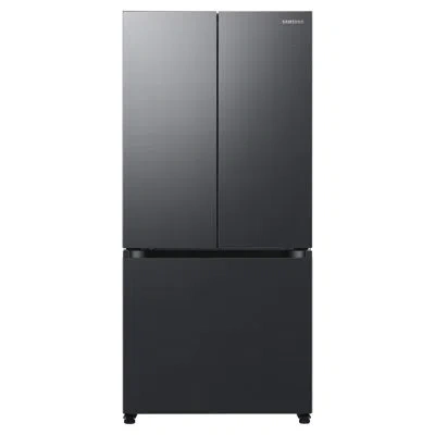 Samsung 18 Cu. Ft. Smart Counter Depth 3-door French Door Refrigerator In Fingerprint Resistant Matte Black Steel