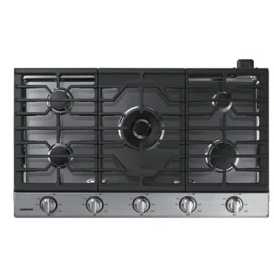 Samsung 36" Smart Gas Cooktop With 22k Btu Dual Power Burner In Stainless Steel