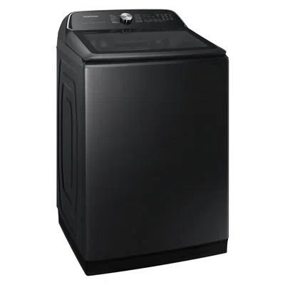 Samsung 5.4 Cu. Ft. Extra-large Capacity Smart Top Load Washer With Activewave™ Agitator And Super Speed Was In Brushed Black