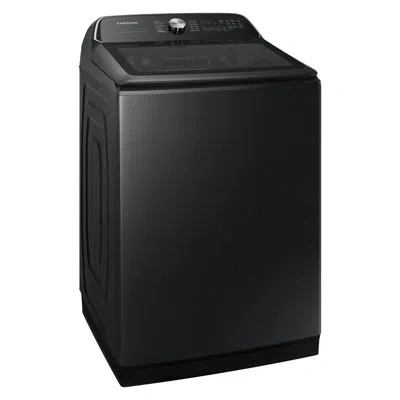 Samsung 5.5 Cu. Ft. Extra-large Capacity Smart Top Load Washer With Super Speed Wash In Brushed Black