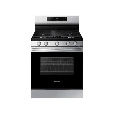Samsung 6.0 Cu. Ft. Smart Freestanding Gas Range With Integrated Griddle In Stainless Steel