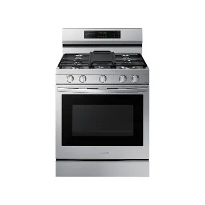 Samsung 6.0 Cu. Ft. Smart Freestanding Gas Range With No-preheat Air Fry And Convection+ In Stainless Steel
