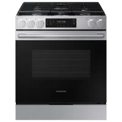 Samsung 6.0 Cu. Ft. Smart Slide-in Gas Range With No-preheat Air Fry Max In Bespoke Stainless Steel