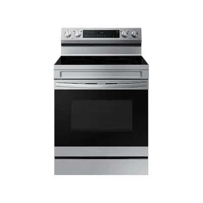 Samsung 6.3 Cu. Ft. Smart Freestanding Electric Range With No-preheat Air Fry & Convection In Stainless Steel