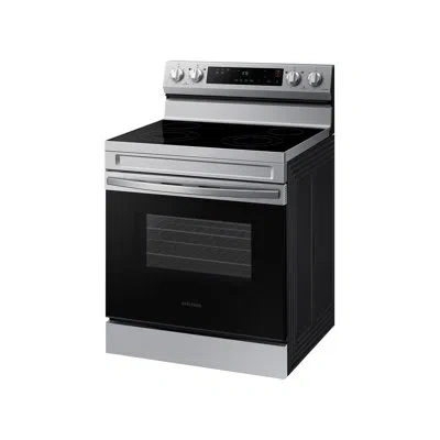 Samsung 6.3 Cu. Ft. Smart Freestanding Electric Range With Steam Clean In Stainless Steel