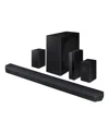 Samsung 9.1.2-channel Wireless Dolby Atmos Soundbar With Wireless Surround Speakers & Subwoofer In Black