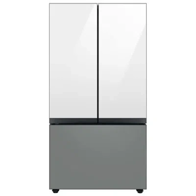 Samsung Bespoke 3-door French Door Refrigerator (30 Cu. Ft.) With Customizable Door Panel Colors And Beverag In White;gray