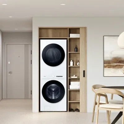 Samsung Bespoke  4.6 Cu. Ft. Single Unit Washer And 7.6 Cu. Ft. Electric Dryer