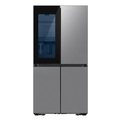 Samsung Bespoke 4-door Flex Counter Depth Refrigerator 23 Cu. Ft. With Beverage Zone In Stainless Steel