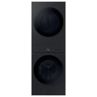 Samsung Bespoke Ai Laundry Hub 4.6 Cu. Ft. Single Unit Washer And 7.6 Cu. Ft. Gas Dryer In Black;brushed Black