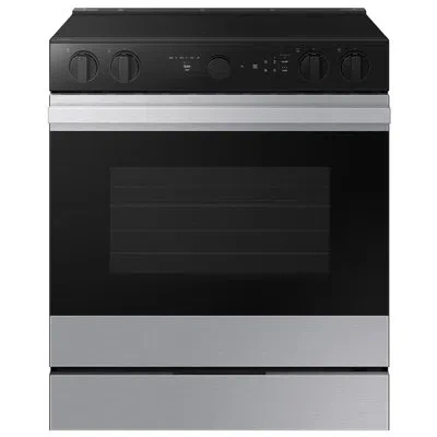 Samsung Bespoke Smart Slide-in Electric Range 6.3 Cu. Ft. With Smart Oven Camera In Stainless Steel