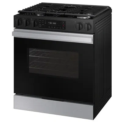 Samsung Bespoke Smart Slide-in Gas Range 6.0 Cu. Ft. With Precision Knobs In Stainless Steel