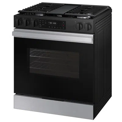 Samsung Bespoke Smart Slide-in Gas Range In Stainless Steel