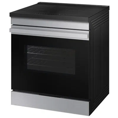 Samsung Bespoke Smart Slide-in Induction Range 6.3 Cu. Ft. With Anti-scratch Glass Cooktop In Stainless Steel