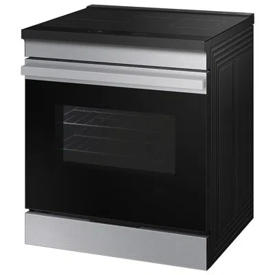 Samsung Bespoke Smart Slide-in Induction Range 6.3 Cu.ft. With Anti-scratch Glass Cooktop And Airfry In Stainless Steel