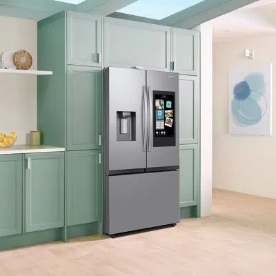 Samsung Stainless Steel Kitchen Package With 25 Cu. Ft. Mega Capacity Counter Depth 3-door French Door Refri In Stainless Steel,stainless Steel