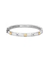 Samuel B. 18k & Silver 0.24 Ct. Tw. Blue Topaz Bangle Bracelet