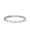 Samuel B. 18k & Silver 0.24 Ct. Tw. Blue Topaz Bangle Bracelet