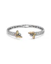Samuel B. 18k & Silver 0.50 Ct. Tw. Peridot Butterfly Bangle Bracelet
