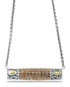 Samuel B. Sterling Silver & 18k Gold Pavé Citrine Pendant Necklace