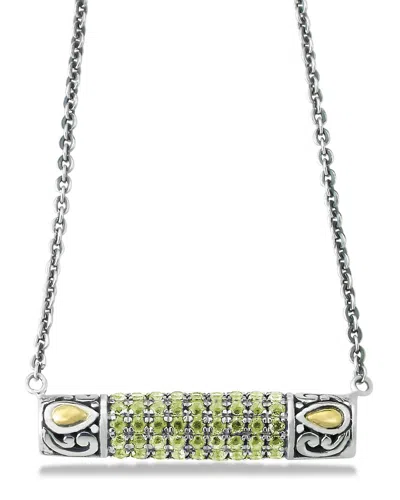 Samuel B. 18k & Silver 0.54 Ct. Tw. Peridot Necklace In Metallic