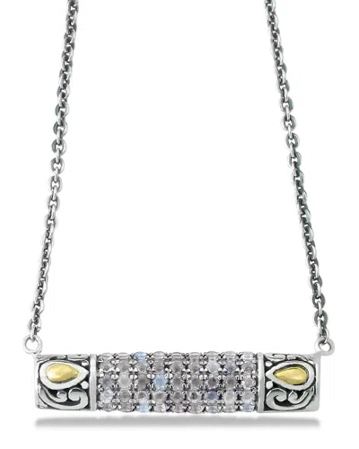 Samuel B. 18k & Silver 0.54 Ct. Tw. Rainbow Moonstone Necklace