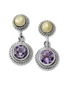 Samuel B. Round Stone Drop Earrings
