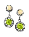 Samuel B. Round Stone Drop Earrings