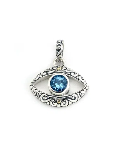 Samuel B. 18k & Silver 0.70 Ct. Tw. Blue Topaz Pendant