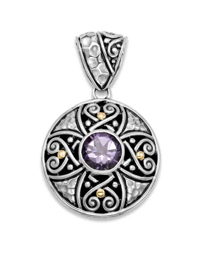 SAMUEL B. SAMUEL B. 18K & SILVER 0.75 CT. TW. AMETHYST PENDANT