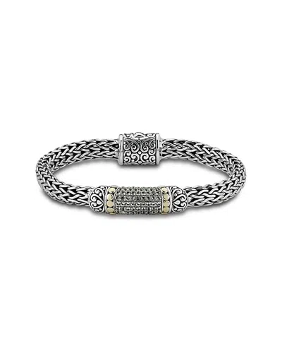 Samuel B. 18k & Silver 0.75 Ct. Tw. White Topaz Bracelet In Metallic