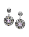 Samuel B. 18k & Silver 0.80 Ct. Tw. Amethyst Drop Earrings