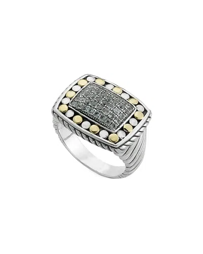 Samuel B. 18k Yellow Gold & Sterling Silver White Topaz Ring