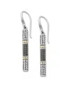 Samuel B. 18k & Silver 0.96 Ct. Tw. Black Spinel Bar Drop Earrings