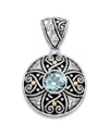 Samuel B. 18k & Silver 1.00 Ct. Tw. Blue Topaz Pendant