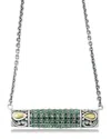 Samuel B. 18k & Silver 1.08 Ct. Tw. Emerald Necklace