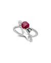 Samuel B. 18k & Silver 1.10 Ct. Tw. Ruby X Ring