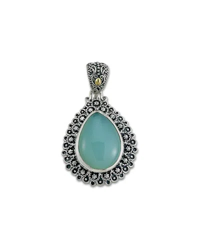 Samuel B. 18k & Silver 11.70 Ct. Tw. Agate Pendant